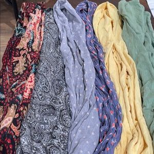 LOT of 6 scarves- variety pack!